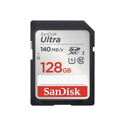 کارت حافظه SDXC سن دیسک مدل Ultra کلاس 10 استاندارد UHS-I U1 سرعت 140MBps ظرفیت 128 گیگابایت